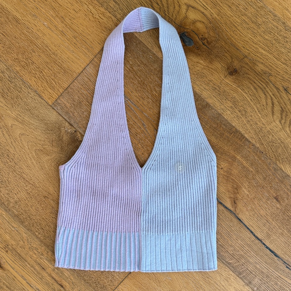 La Hearts Purple and Blue Halter Top